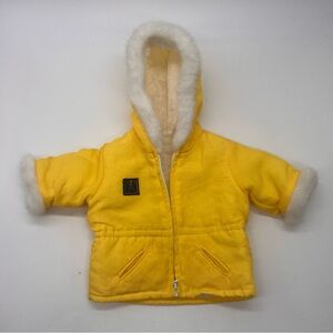 American Girl Doll Terrific Tubing Yellow Winter Coat Vintage Collectible Jacket